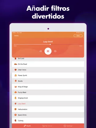Screenshot 3 Filtros de Voz - Audio Editor iphone
