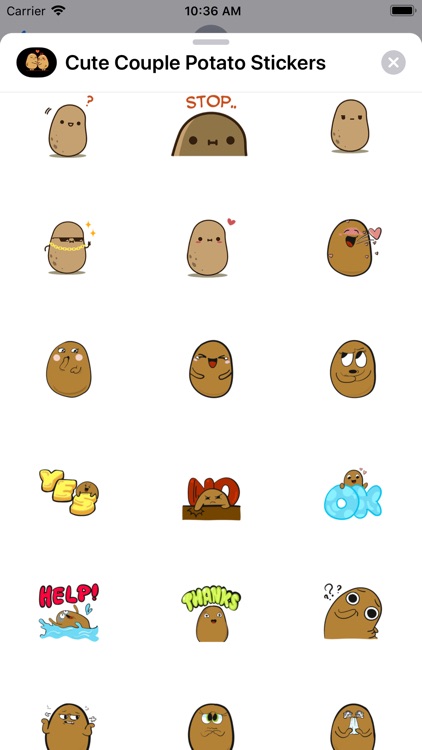 Cute Couple Potato Stickers screenshot-5