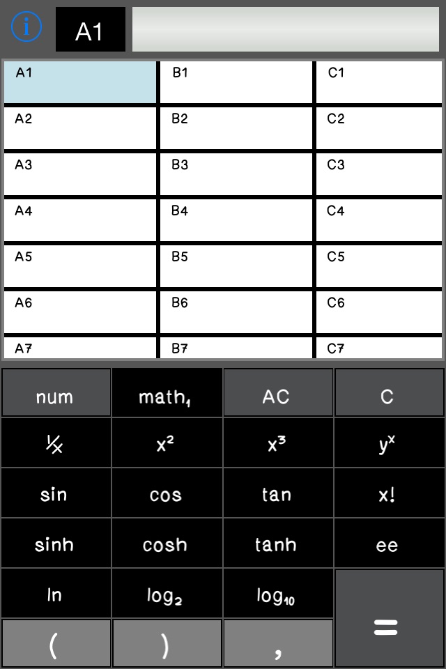 Calculator SpreadSheet Lite screenshot 2