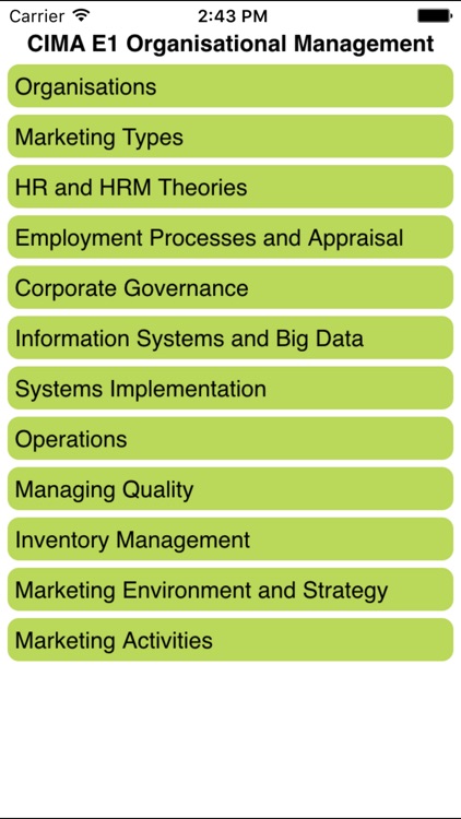 CIMA E1 Org Management