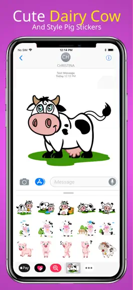 Game screenshot Cute Dairy Cow Stickers hack