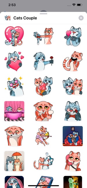 Cats Couple Sticker Pack