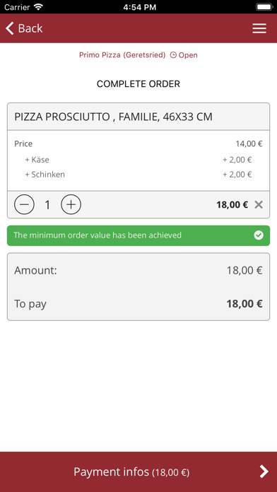 Primo Pizza screenshot 2