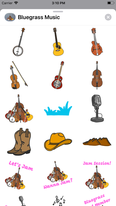 Bluegrass Music Stickers screenshot 2