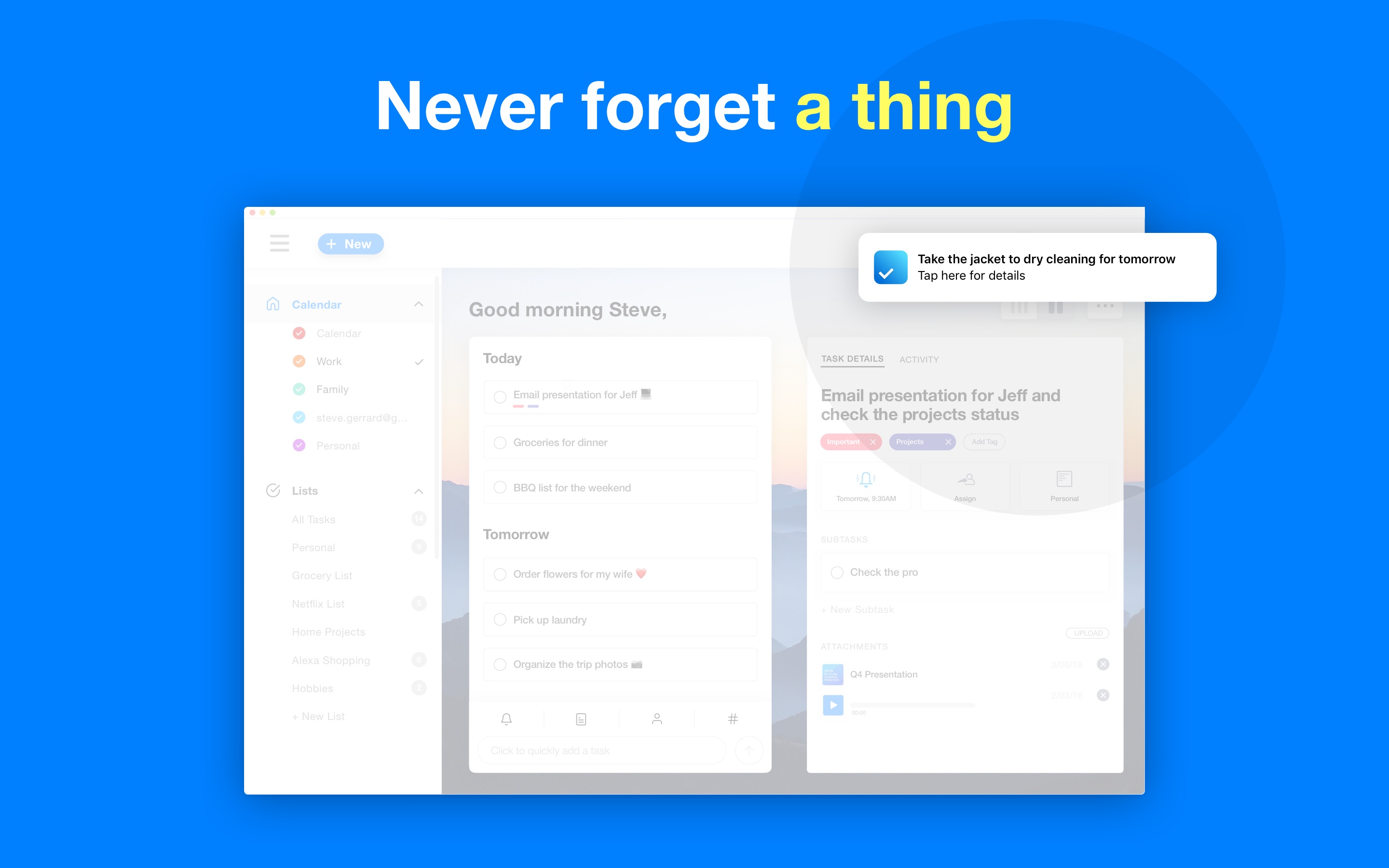 Screenshot do app Any.do To-do list & Calendar