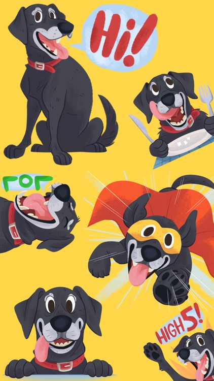 Mr. Cooper Black Dog Stickers