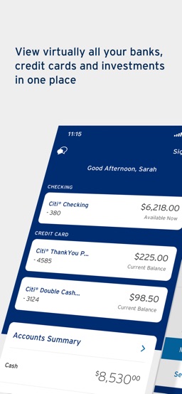 Citi Mobile® app screenshot