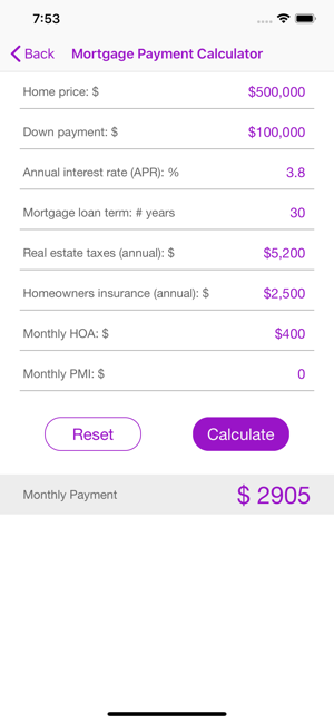 Investor calculator