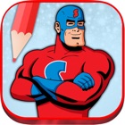 Super heroes coloring pages – paint heroes drawings