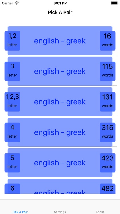 PickAPair Greek - English