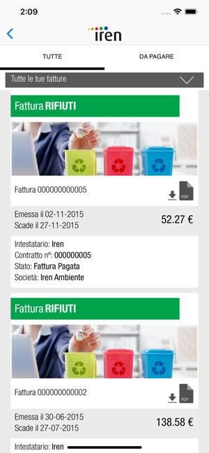 scaricare fatture iren mercato