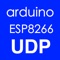 arduino ESP8266 へUPD接続しStringデータを送るプログラムです