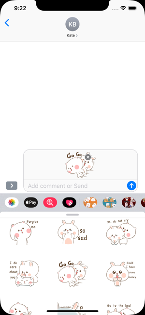 Puffy Bear and Rabbit Stickers(圖3)-速報App