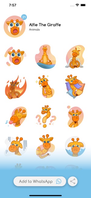 Alfie The Giraffe - Stickers