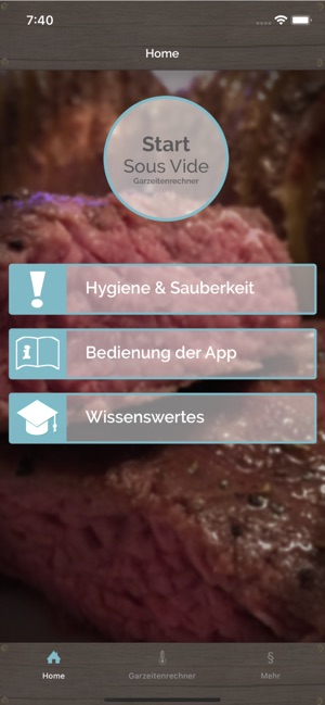 Sous Vide - Garzeiten Rechner(圖1)-速報App