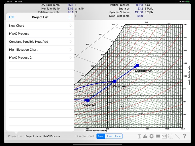 HVAC Psychrometric Chart screenshot-5