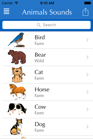 Animal Sounds for learning screenshot 2
