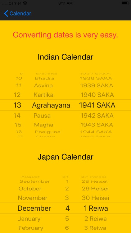 Indian and Japan calendar