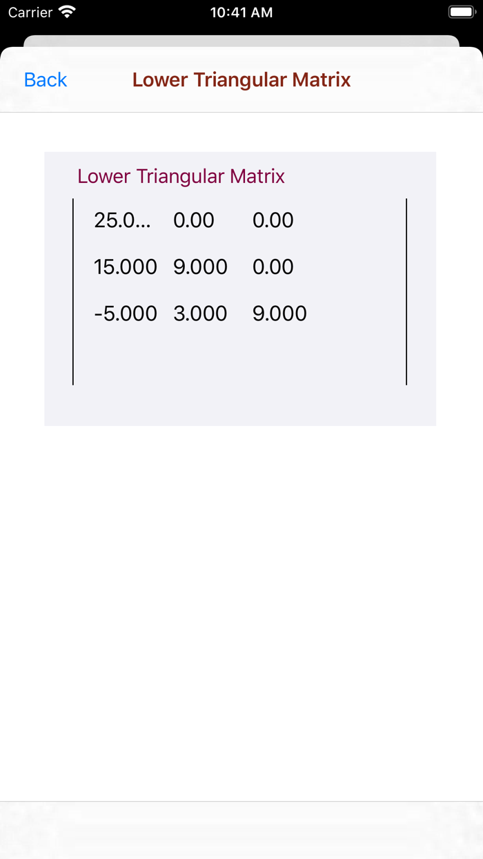 Crout LU Decomposition
