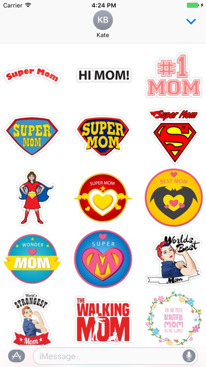 I love my Mom - stickers