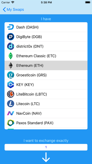 Exchange Cryptocurrency - Swap screenshot 2