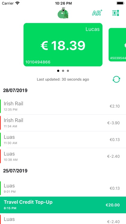 Leap Card Viewer