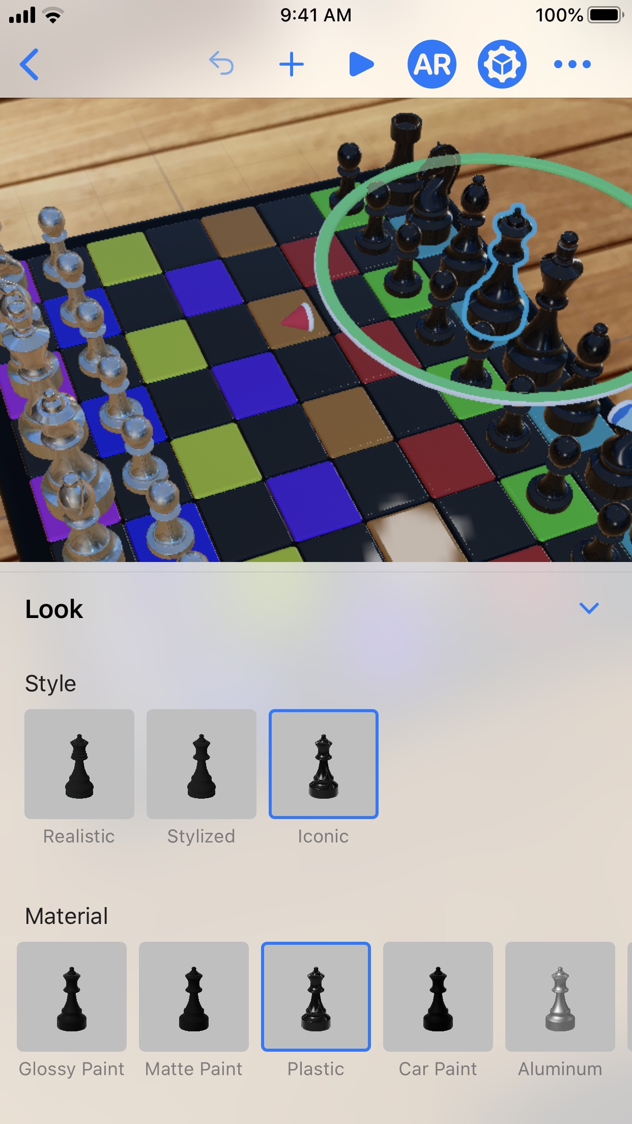 Screenshot do app Reality Composer