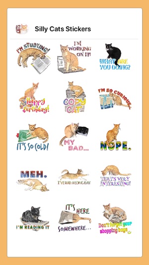 Silly Cats Stickers