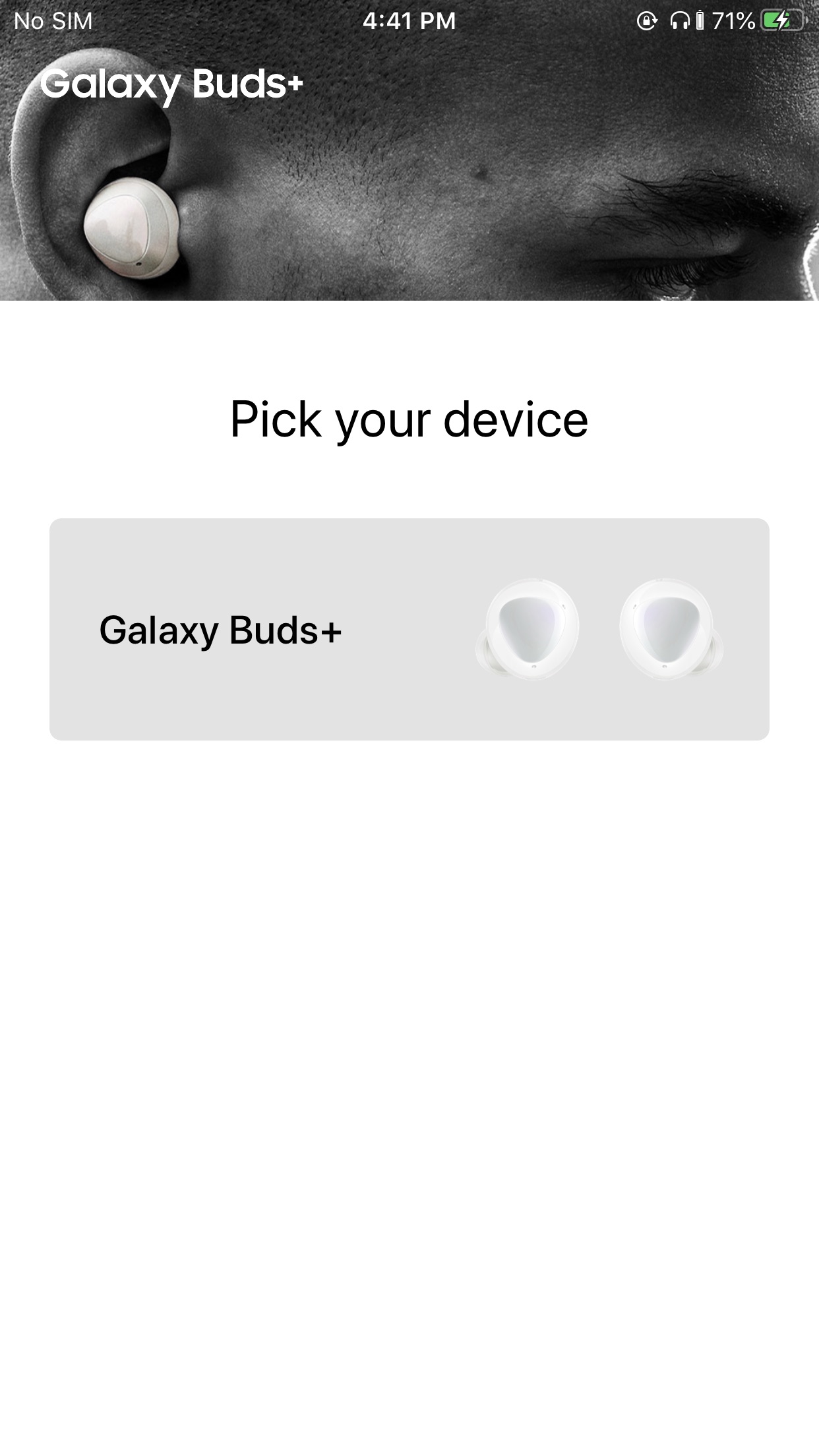 Screenshot do app Samsung Galaxy Buds+