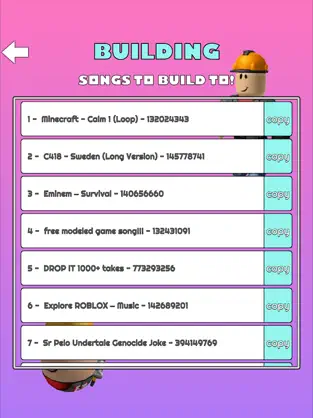 キャプチャ 5 Music Codes for Roblox Robux iphone
