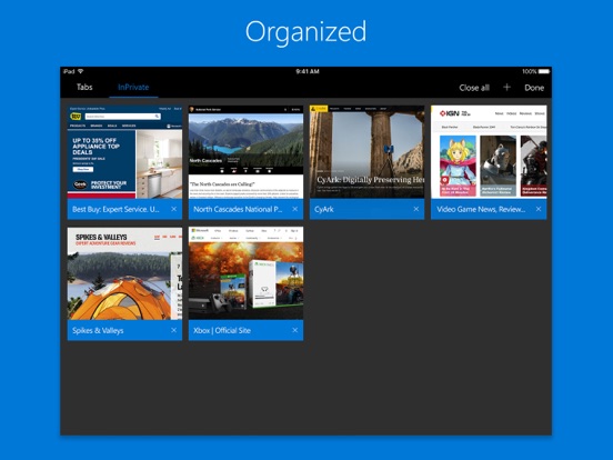iPad Image of Microsoft Edge