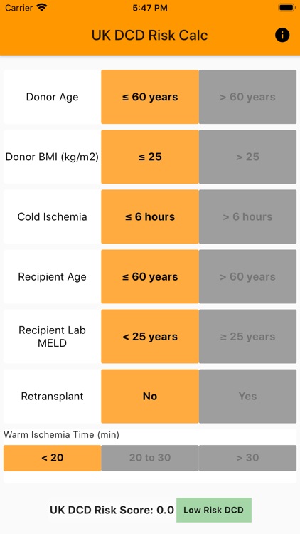 UK DCD Risk Calculator