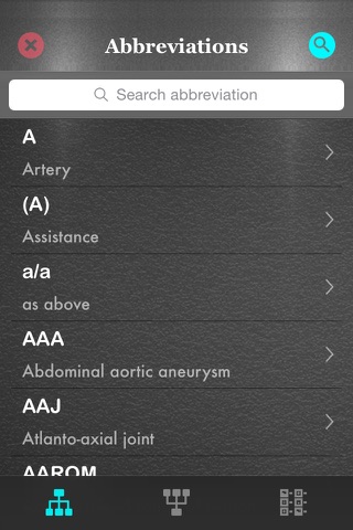 Physio Abbreviations screenshot 2