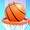 Draw the path of the ball and dunk it