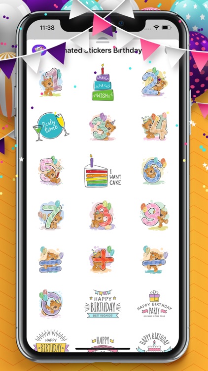 Animated Stickers Birthday screenshot-3