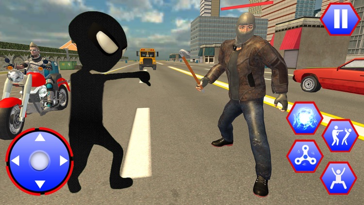 Spider Stickman Crime City 3D