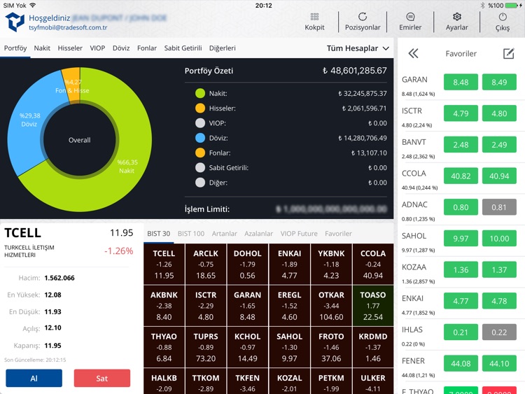 YFTrader for iPad