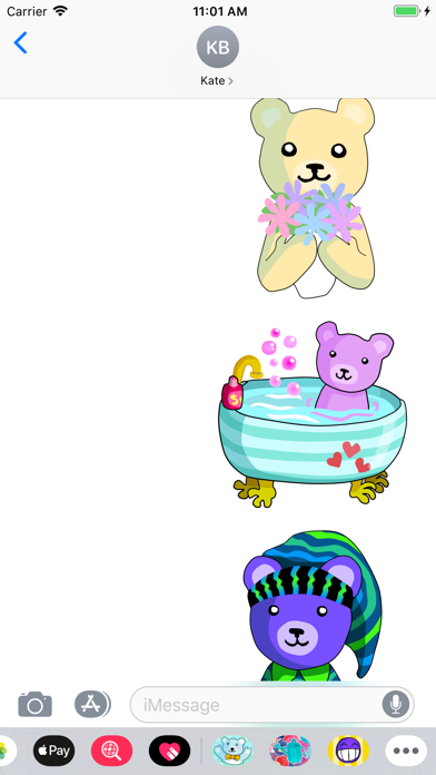Sweet Teddy Bear Stickers screenshot 4