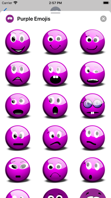 Purple Emojis - Stickers screenshot 2