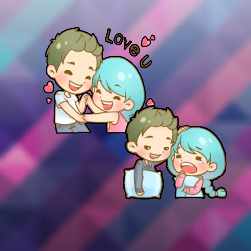 Chibi Cutest Couple Stickers