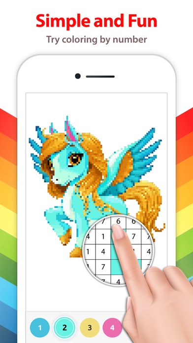 Unicorn Color by Number + screenshot 2