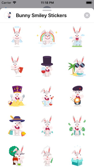 Bunny Smiley Stickers screenshot 3