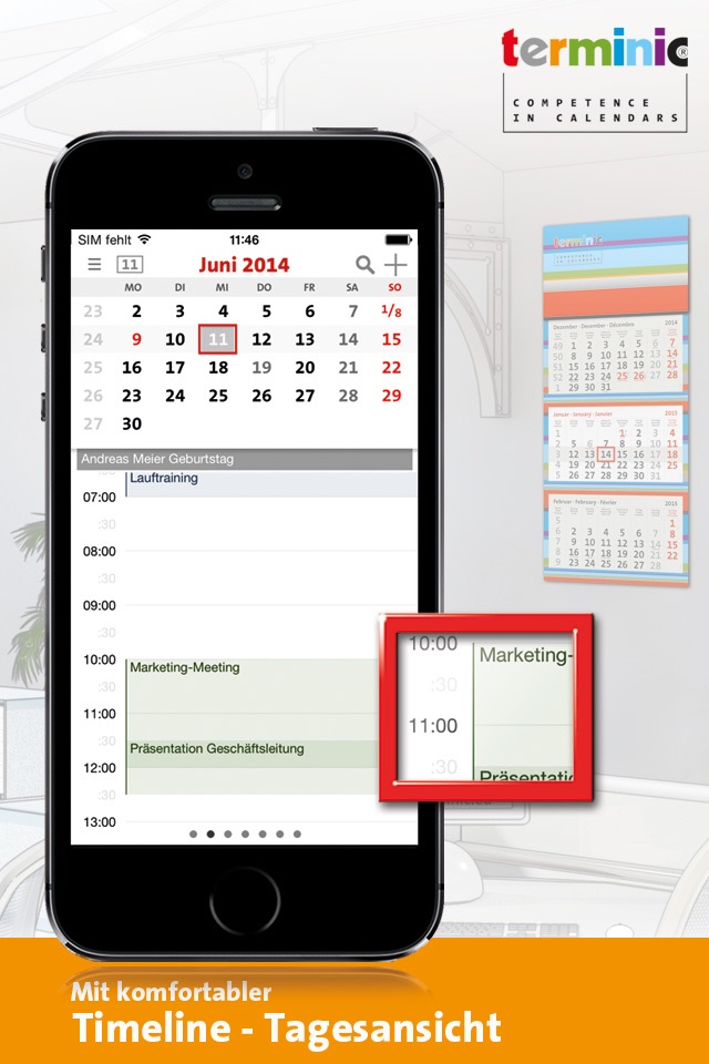 terminic 3-Monatskalender Pro screenshot 2