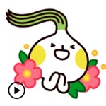 Animated Cute Onion Sticker