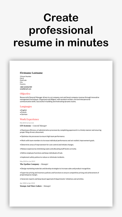 Professional Resume Builder screenshot 3