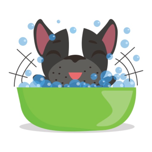 Baby French bull sticker icon