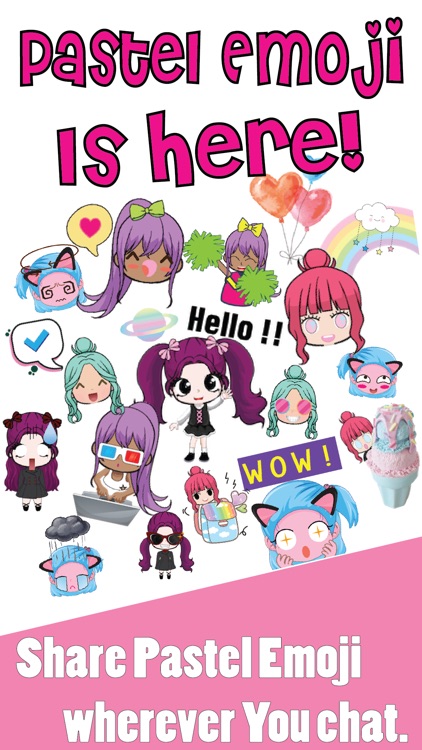 Pastel Girls Emoji Keyboard