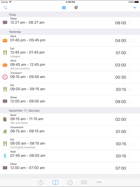 aTimeLogger 2 - Personal Time Tracker & Time Sheet screenshot