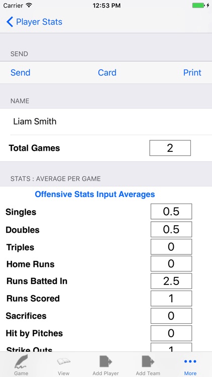 Baseball Player Stats Tracker screenshot-4