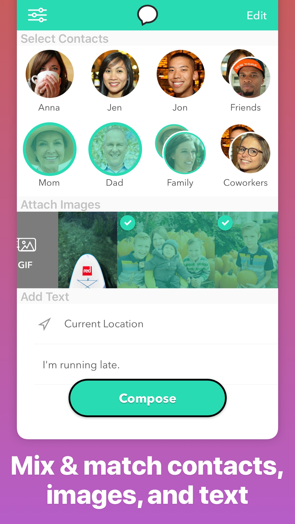 Screenshot do app Group Text+